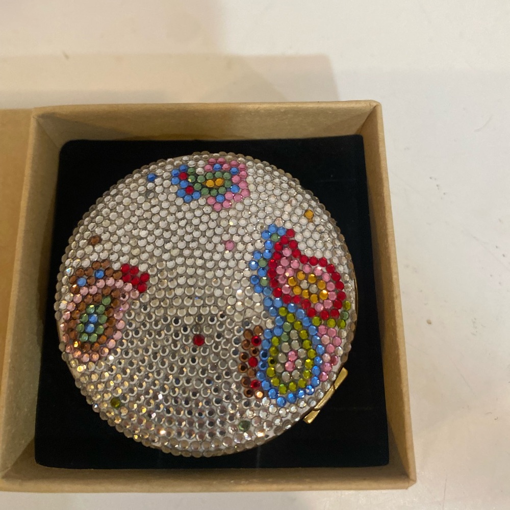 Vintage Crystal Judith Leiber mirrored compact